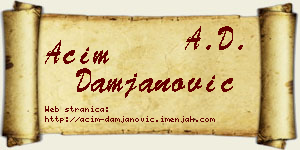 Aćim Damjanović vizit kartica